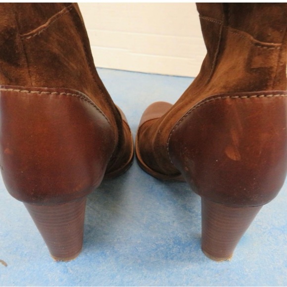 UGG Australia Tess Suede Pull On Cap Toe Brown Knee High Womens Boots Size 8 - Picture 3 of 5